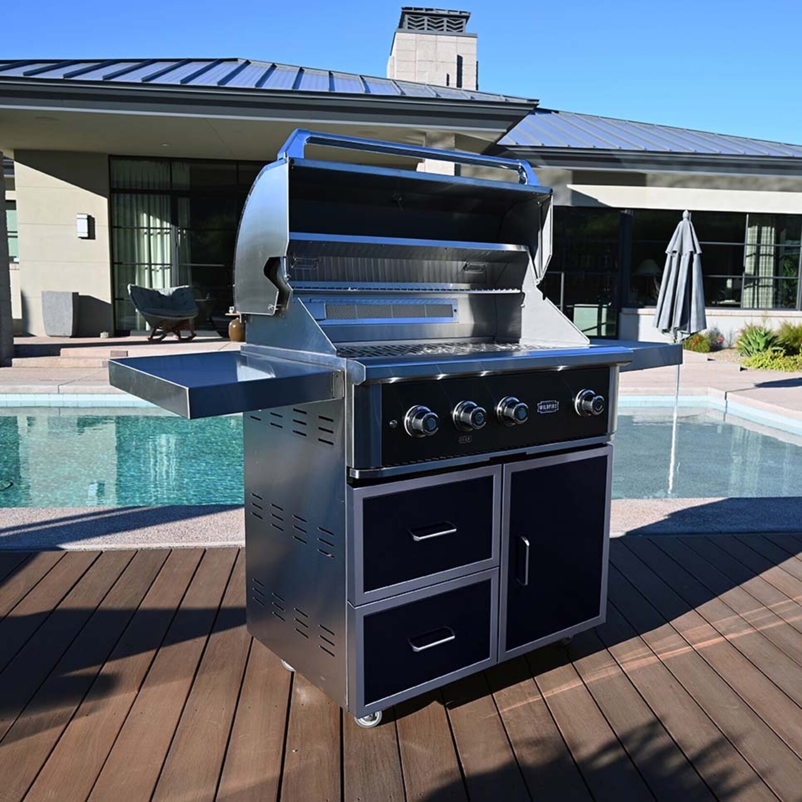 WildFire WildFire Black Stainless Freestanding Cart Package