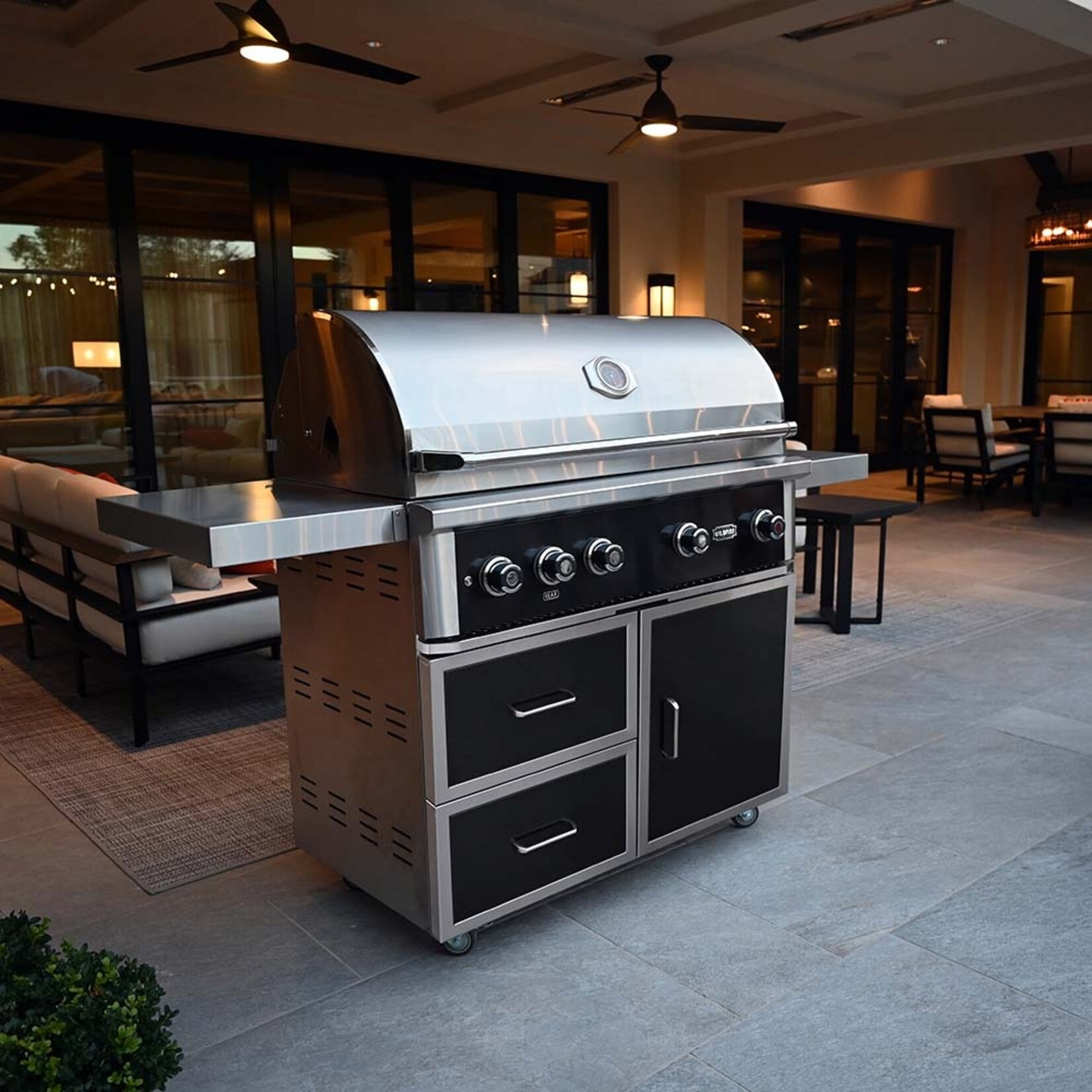 WildFire WildFire Black Stainless Freestanding Cart Package