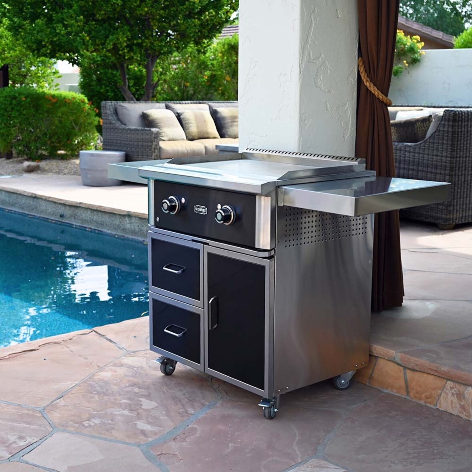 WildFire WildFire Black Stainless Freestanding Cart Package