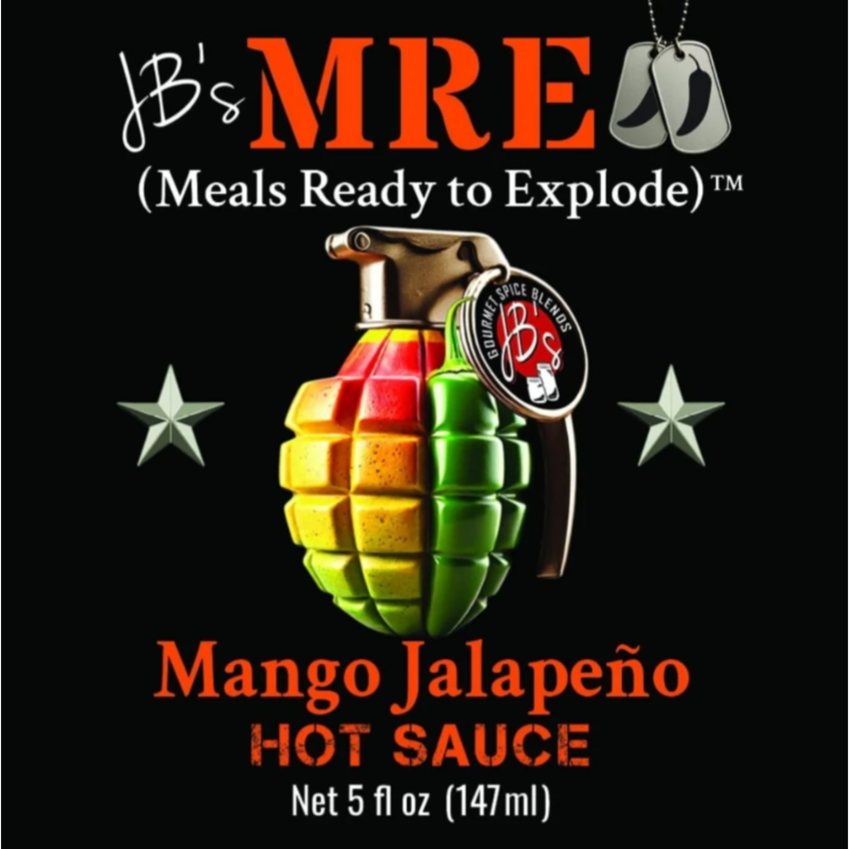 JB's Gourmet Spice Blends JB's M.R.E. Mango Jalapeno Hot Sauce 5oz