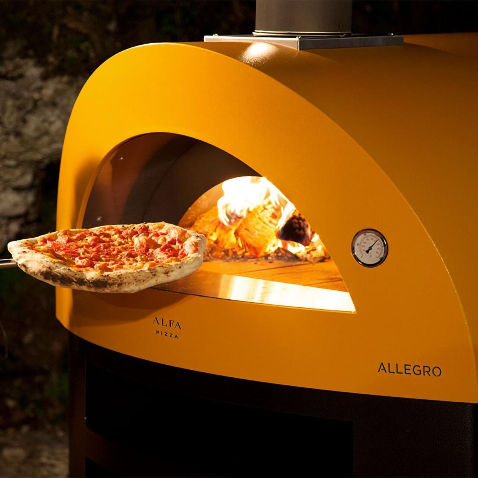 Alfa Alfa Moderno Allegro Oven Wood (Top Only) - Fire Yellow