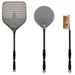 Alfa Alfa Peel Sets 48" 3 pc Set Lrg Peel, Turner, Brush - Black