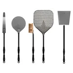 Alfa Alfa Peel Sets 48" 5 pc Set Lrg Peel, Turner, Brush, Rake, Shovel - Black
