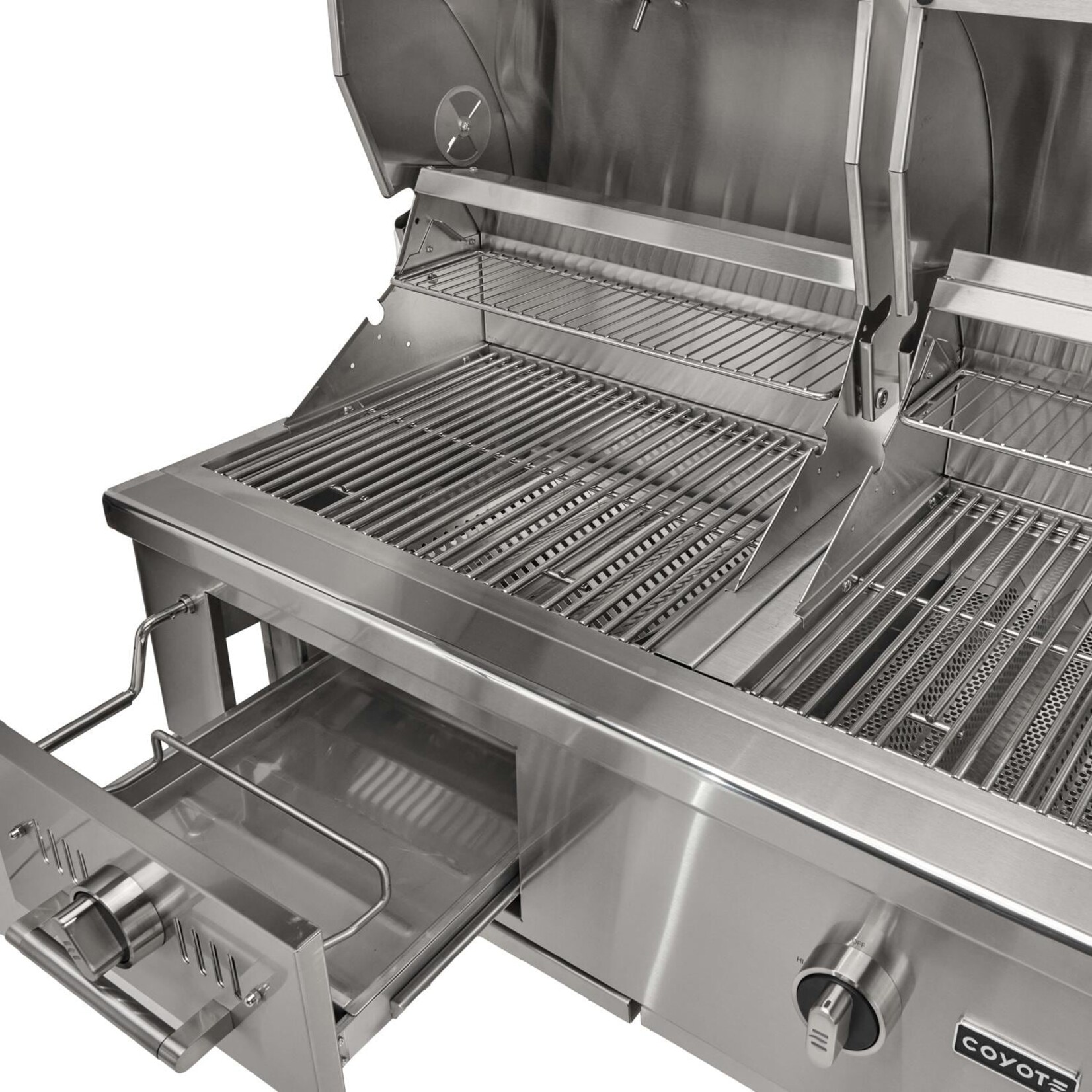 Coyote Coyote Hybrid Grill, 50" Built-in Gas & Charcoal -Liquid Propane