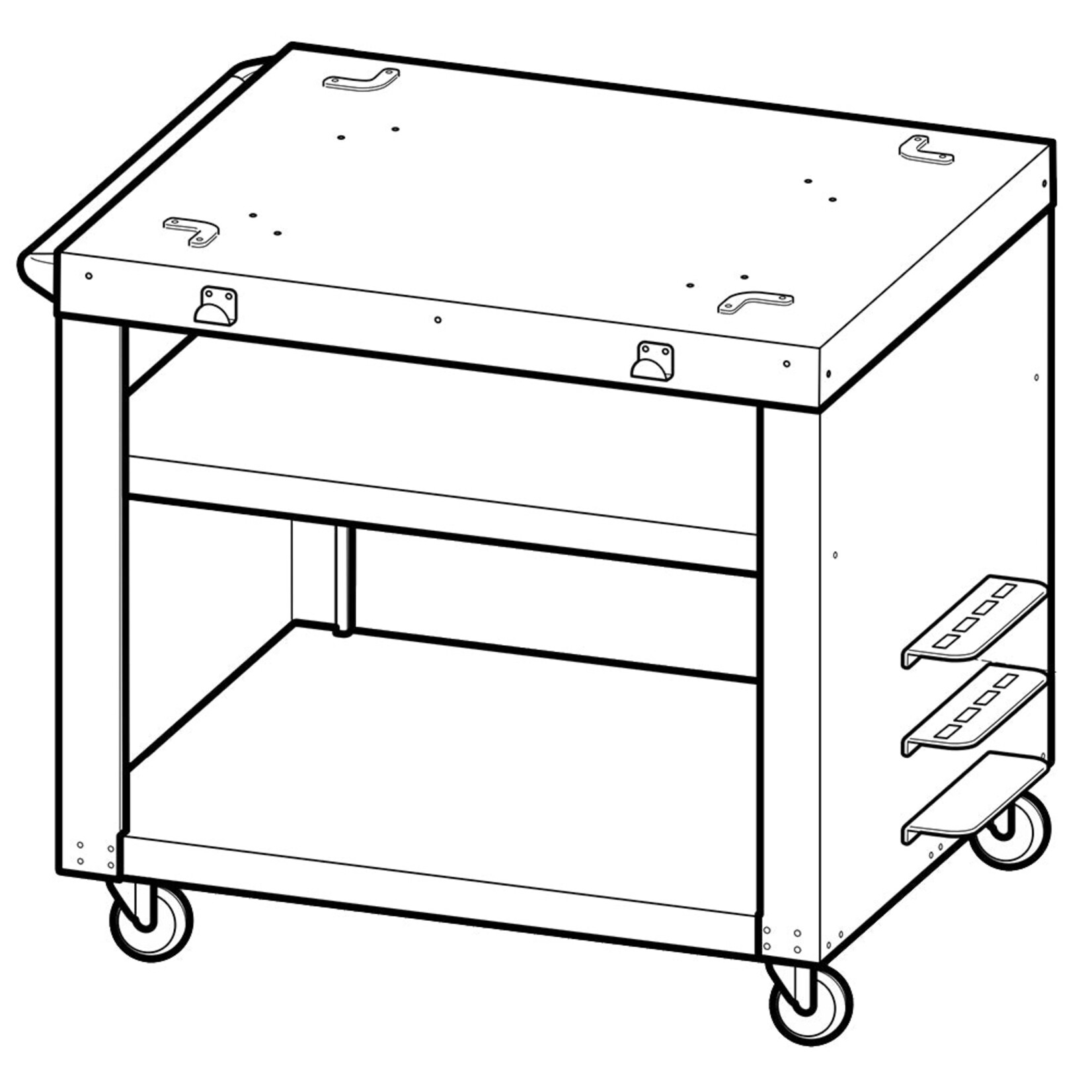 Coyote Coyote Cart for Duomo Wood Pizza Oven with Side Mount Tool Holder