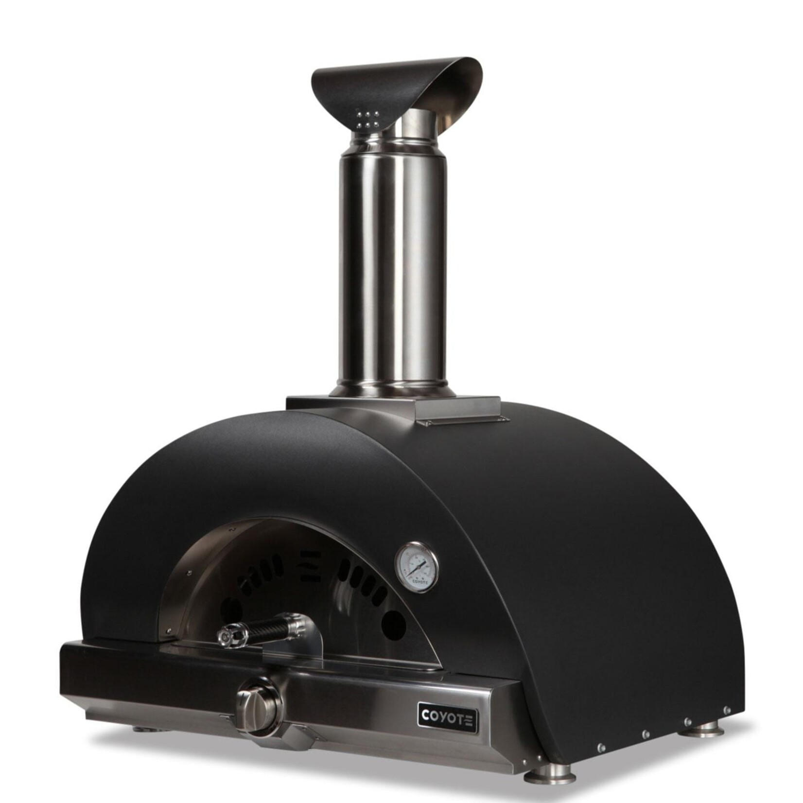 Coyote Coyote Hybrid Pizza Oven 30" Multi-Fuel Wood or Liquid Propane - Matte Black