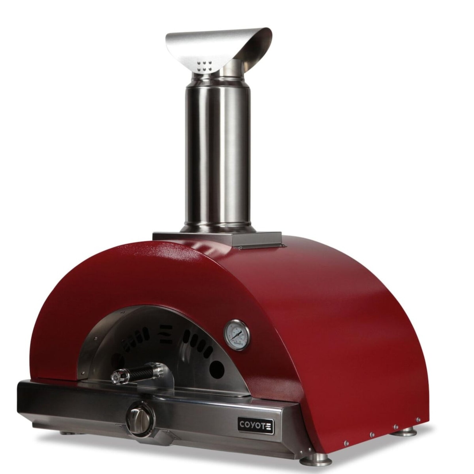 Coyote Coyote Hybrid Pizza Oven 30" Multi-Fuel Wood or Liquid Propane - Red
