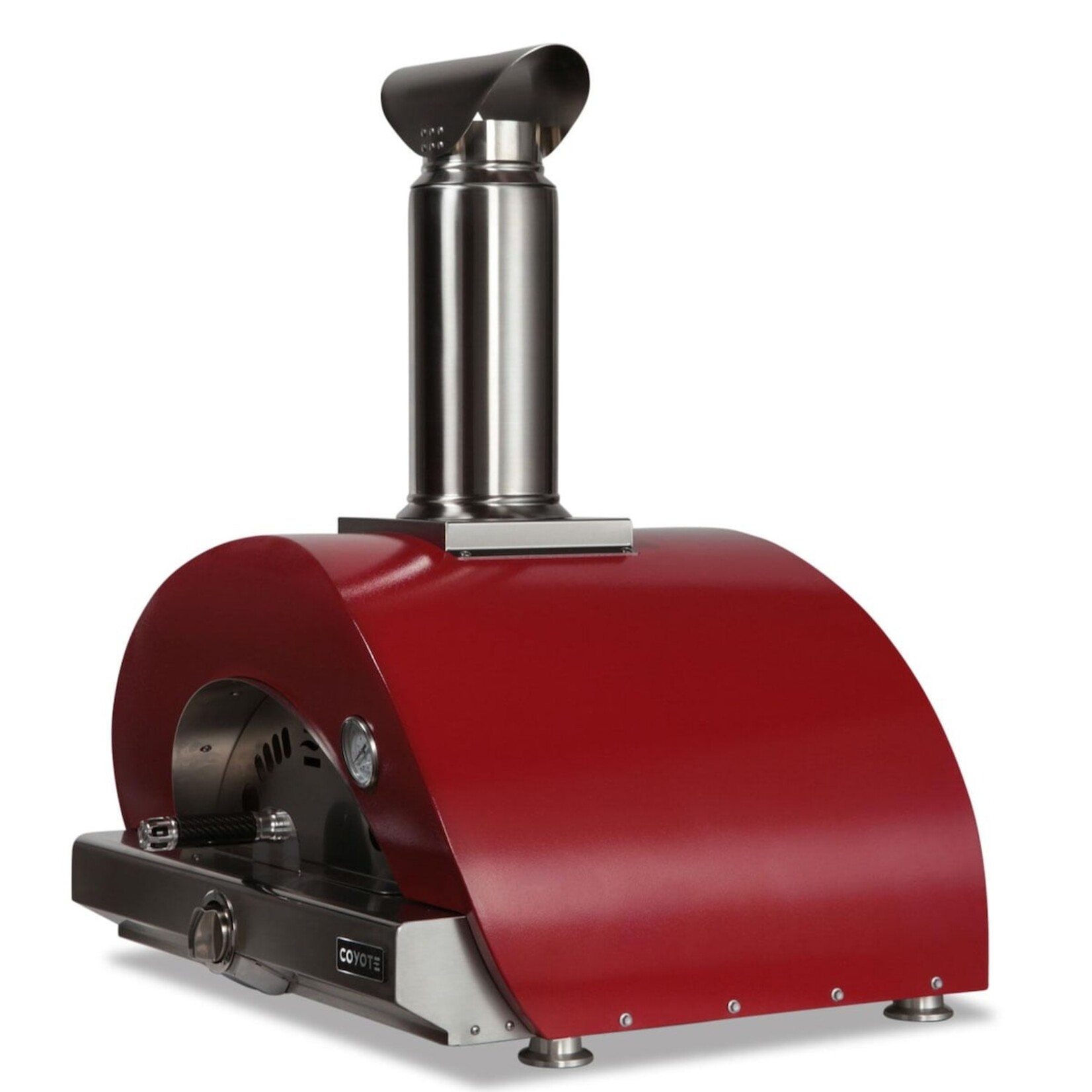 Coyote Coyote Hybrid Pizza Oven 30" Multi-Fuel Wood or Liquid Propane - Red