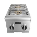 Coyote Coyote Double Side Burner, 12" Built-in - Liquid Propane