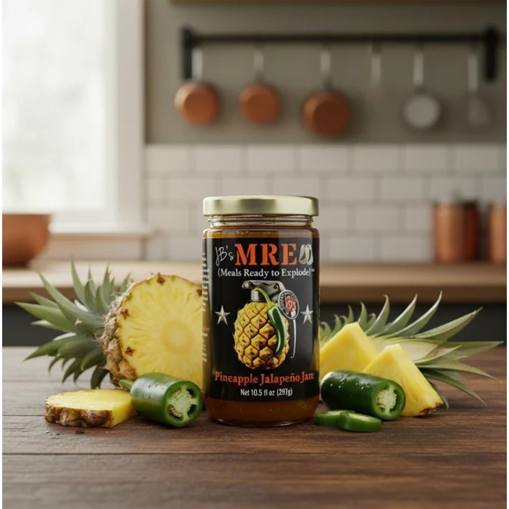 JB's Gourmet Spice Blends JB's M.R.E. Pineapple Jalapeno Jam 10.5oz