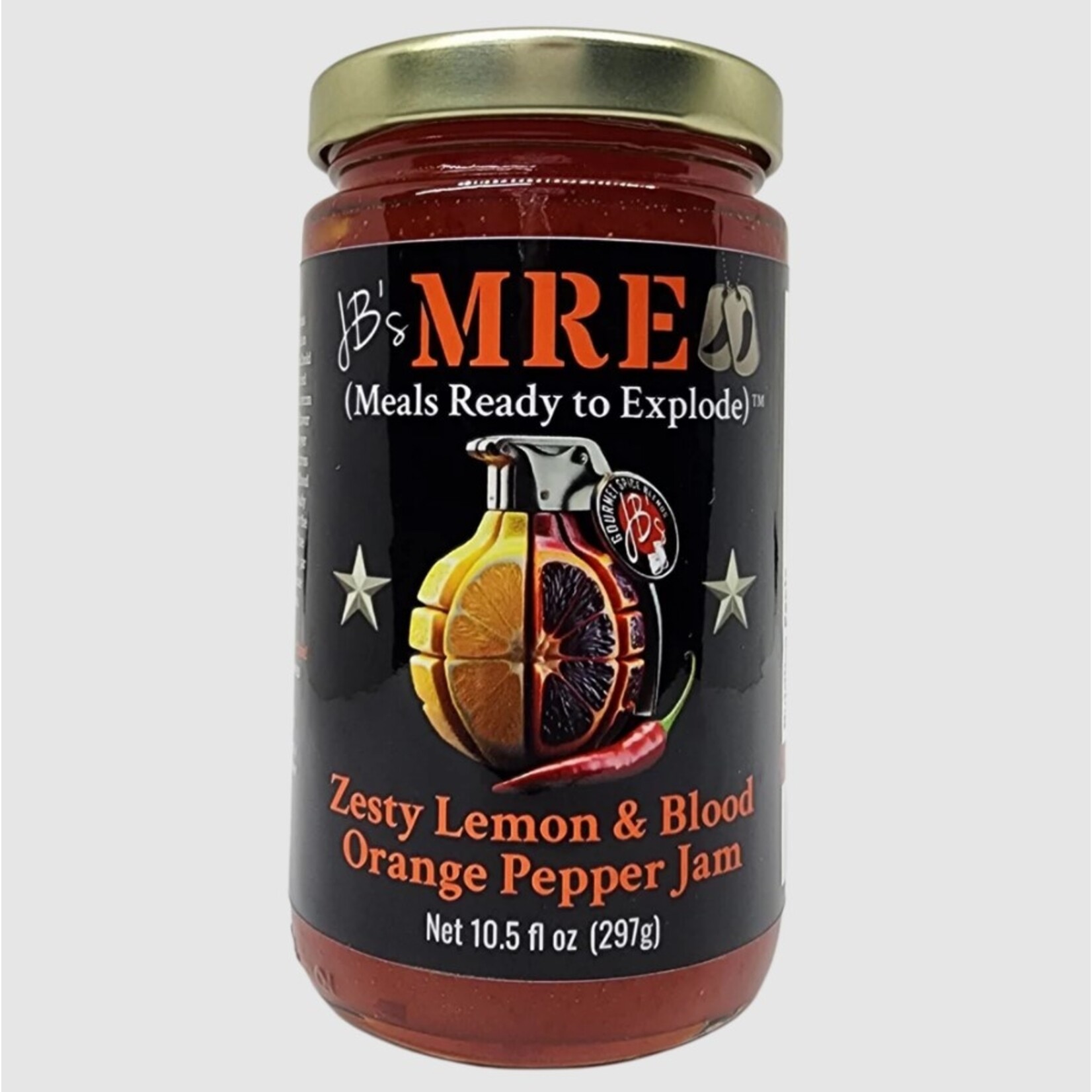 JB's Gourmet Spice Blends JB's M.R.E. Zesty Lemon & Blood Orange Jam 10.5oz.