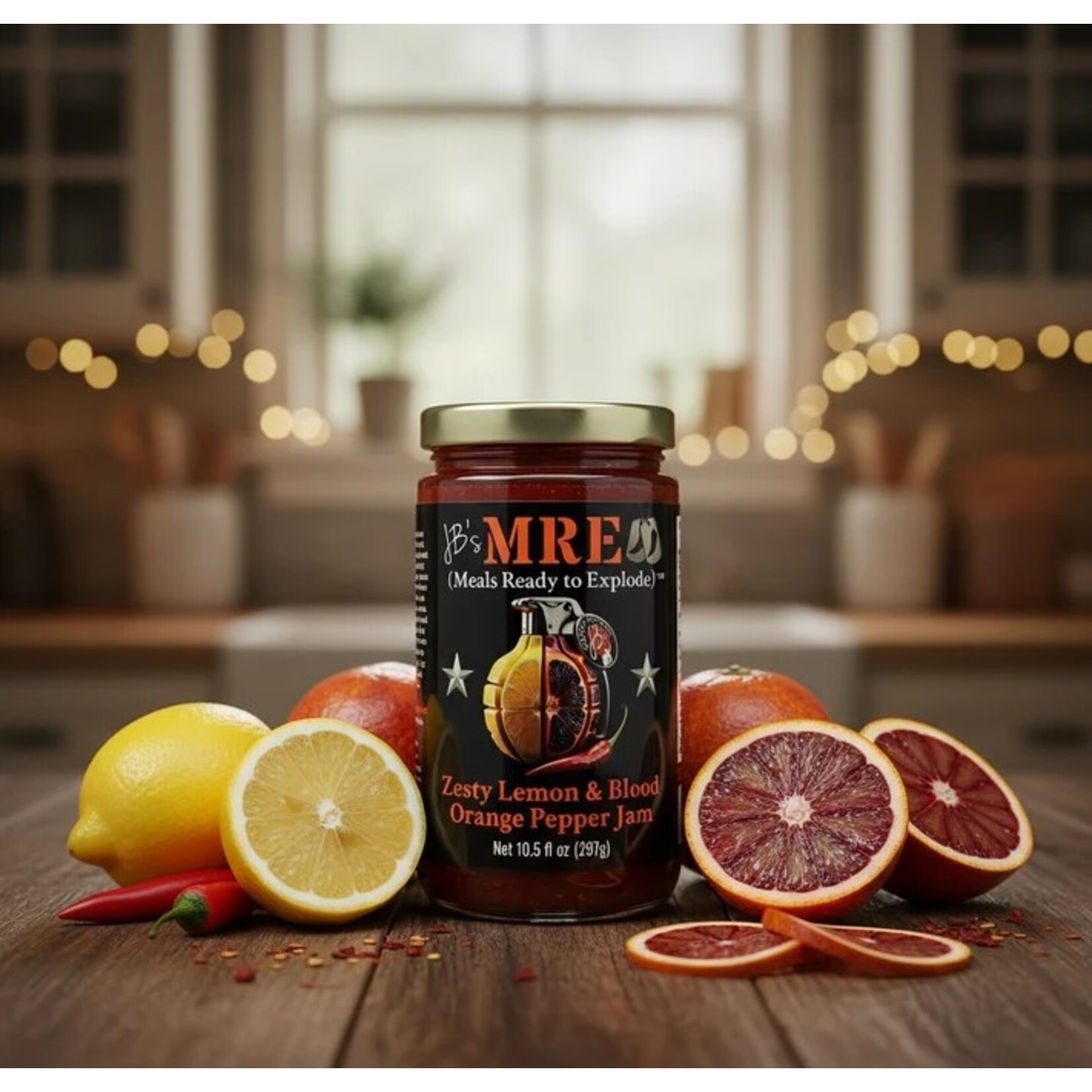 JB's Gourmet Spice Blends JB's M.R.E. Zesty Lemon & Blood Orange Jam 10.5oz.