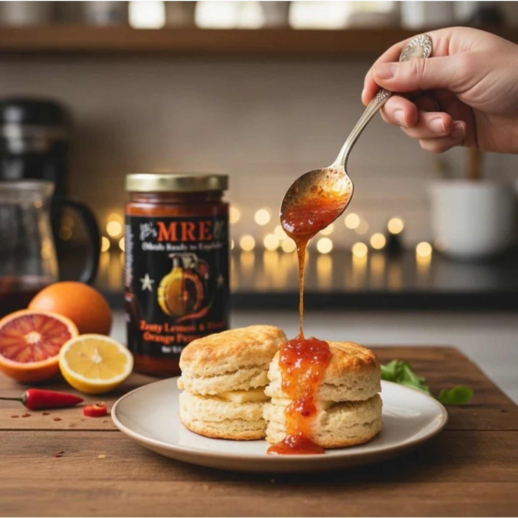 JB's Gourmet Spice Blends JB's M.R.E. Zesty Lemon & Blood Orange Jam 10.5oz.