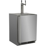 Marvel Outdoor 24" Kegerator, Twin Beer & Beverage Tap, SS Rev Door w/ Lock