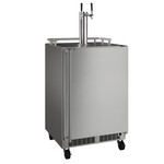Marvel Mobile Outdoor 24" Kegerator, Twin Beer & Beverage Tap, SS Rev Door w/ Lock