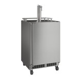 Marvel Mobile Outdoor 24" Kegerator, Single Wine & Beverage Tap, SS Rev Door w/ Lock