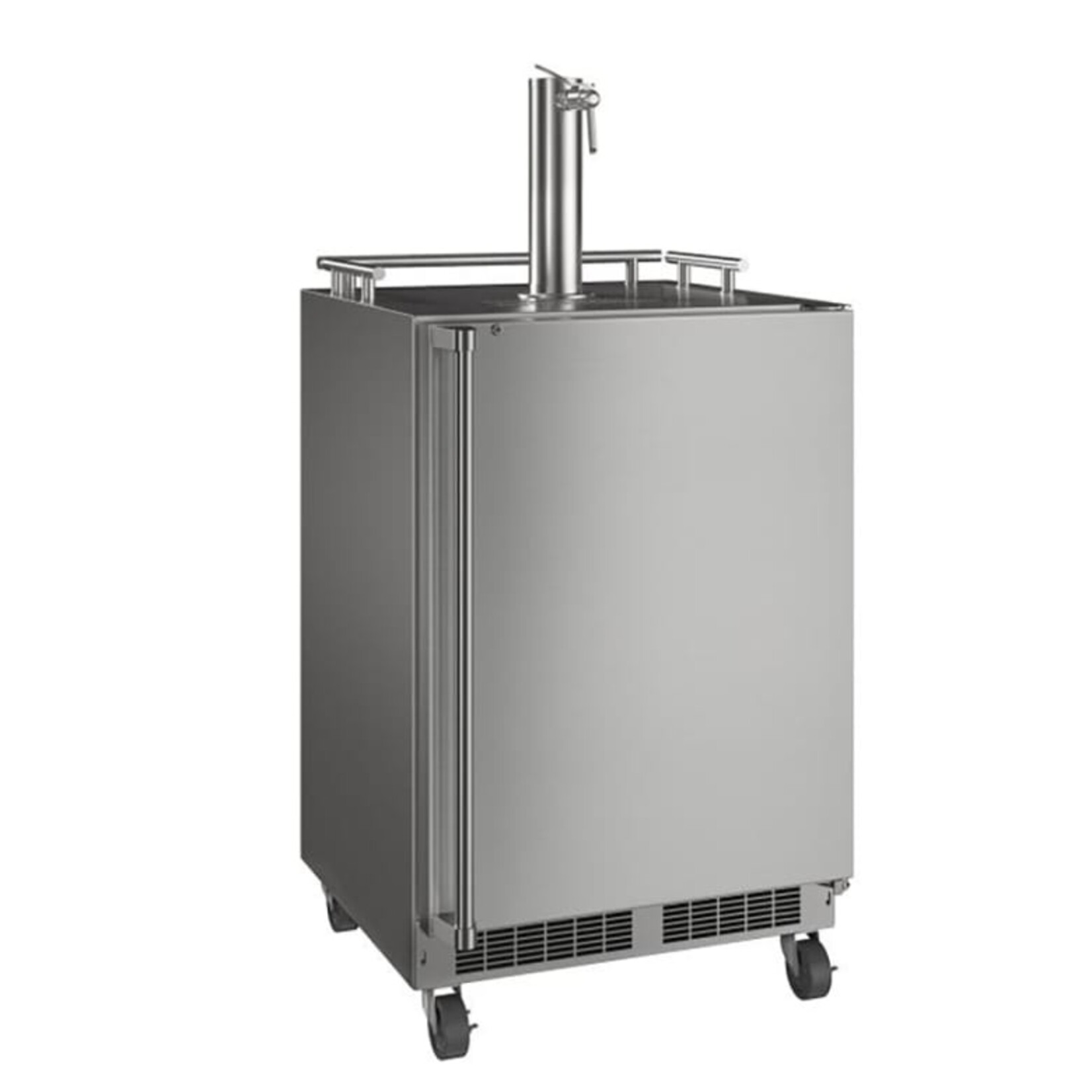 Marvel Mobile Outdoor 24" Kegerator, Single Wine & Beverage Tap, SS Rev Door w/ Lock