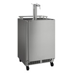 Marvel Mobile Outdoor 24" Kegerator, Twin Wine & Beverage Tap, SS Rev Door w/ Lock