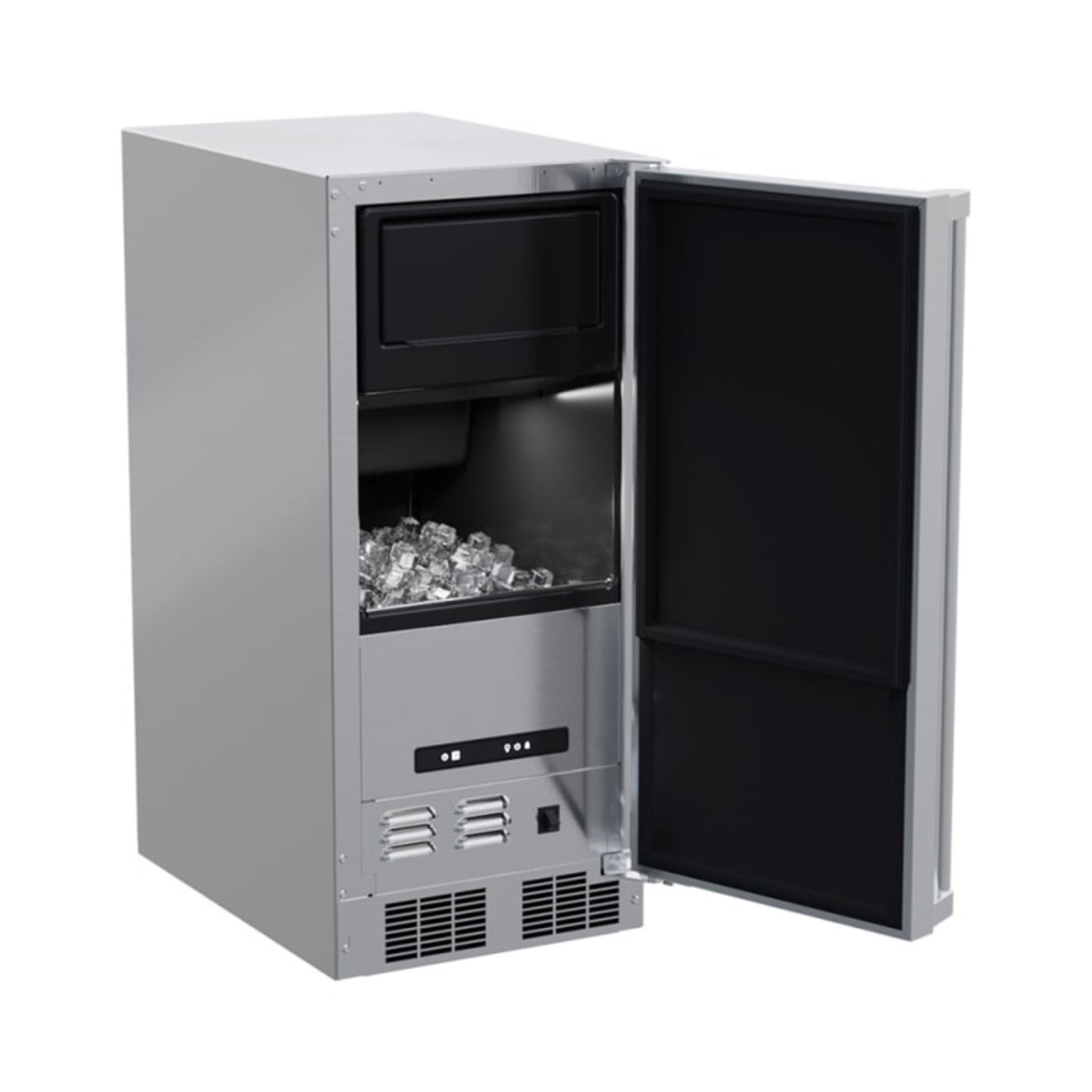 Marvel Outdoor15" Ice Machine, Clear Cube, SS Solid Rev Door