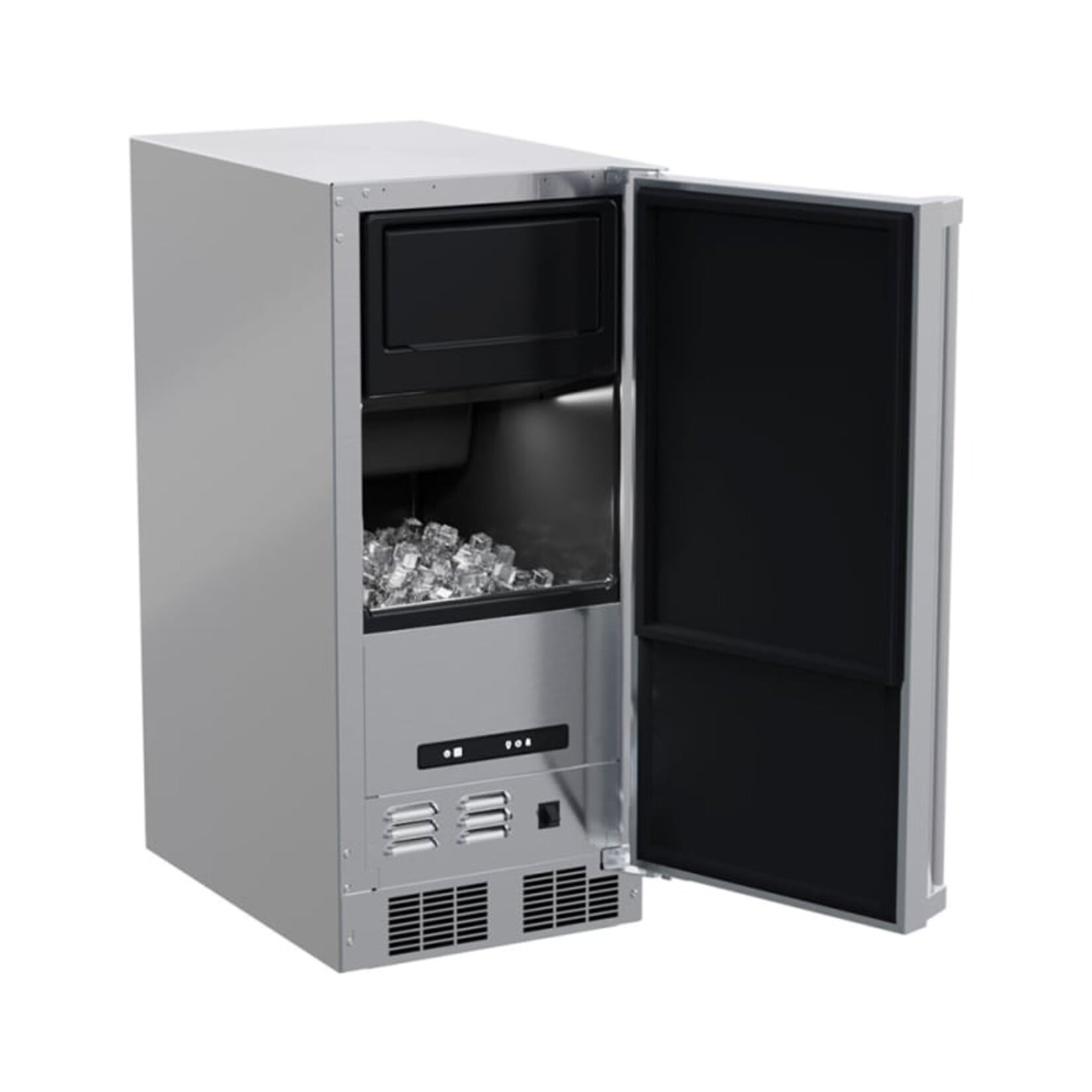 Marvel Outdoor15" Ice Machine,  Full Cube, SS Solid Rev Door w/ Installed Pump
