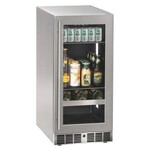 Marvel Indoor/Outdoor Essential 15" Beverage Center, SS Glass Rev Door with Lock