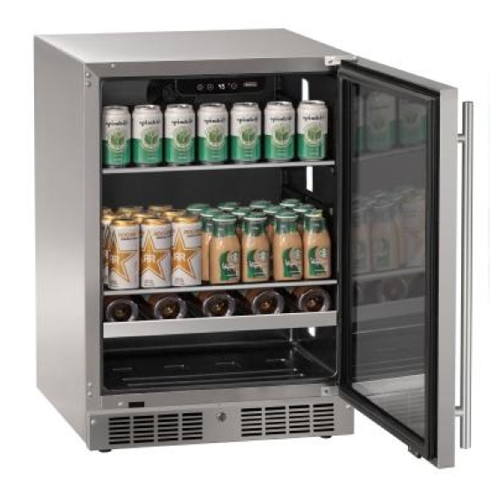 Marvel Indoor/Outdoor Essential 24" Beverage Center, SS Glass Rev Door w/ Lock
