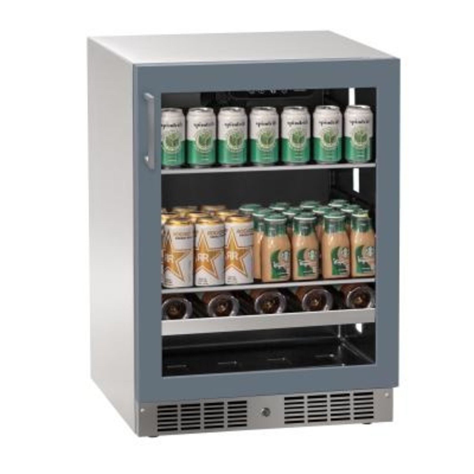 Marvel Indoor/Outdoor Essential 24" Beverage Center, Panel Ready Glass Rev Door w/ Lock