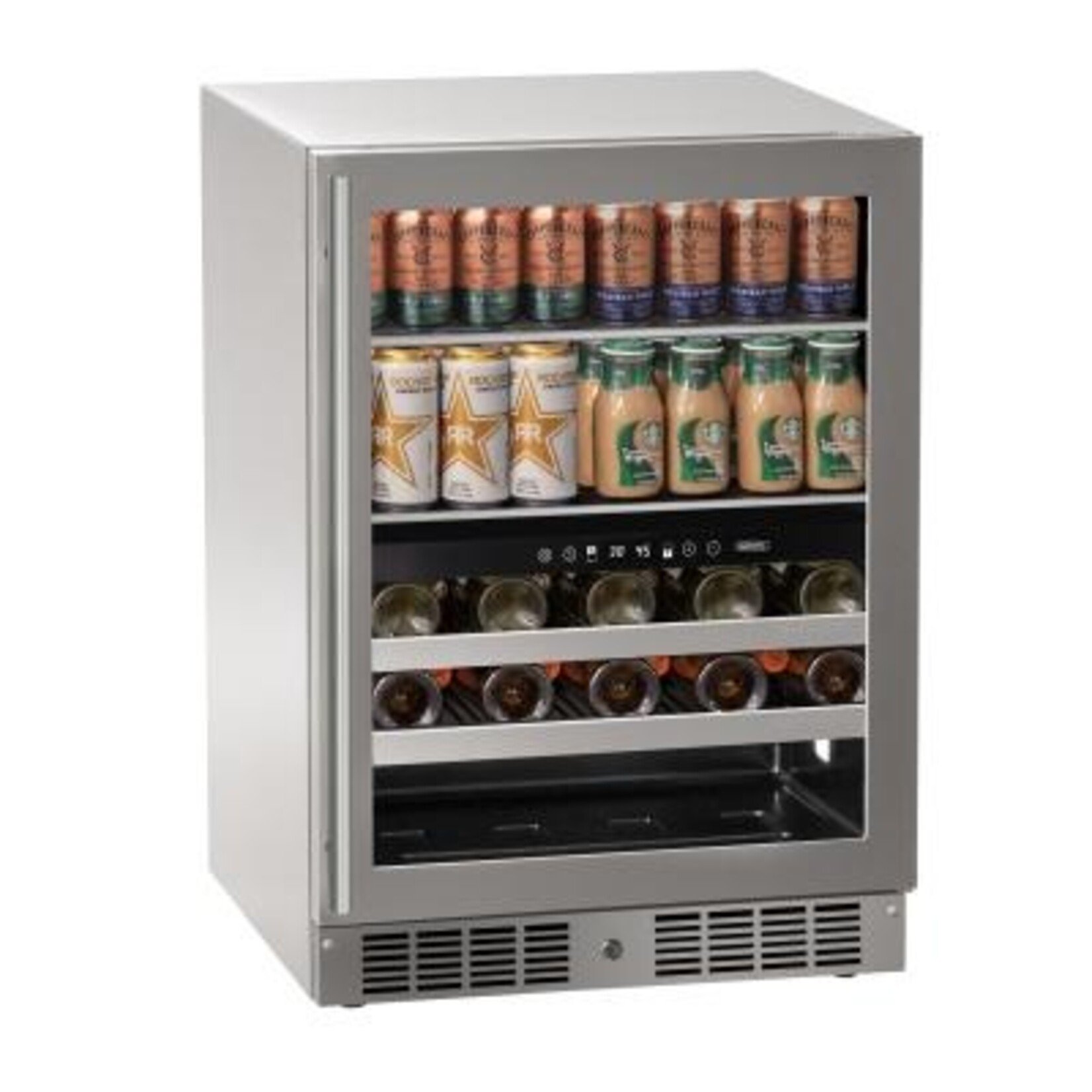 Marvel Marvel Beverage Center 24" Dual-Zone SS Glass Rev Door with Lock 115V