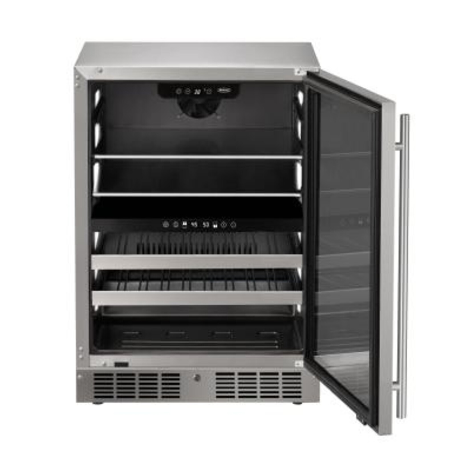 Marvel Indoor/Outdoor Essential 24" Beverage Center, Dual-Zone, SS Glass Rev Door with Lock