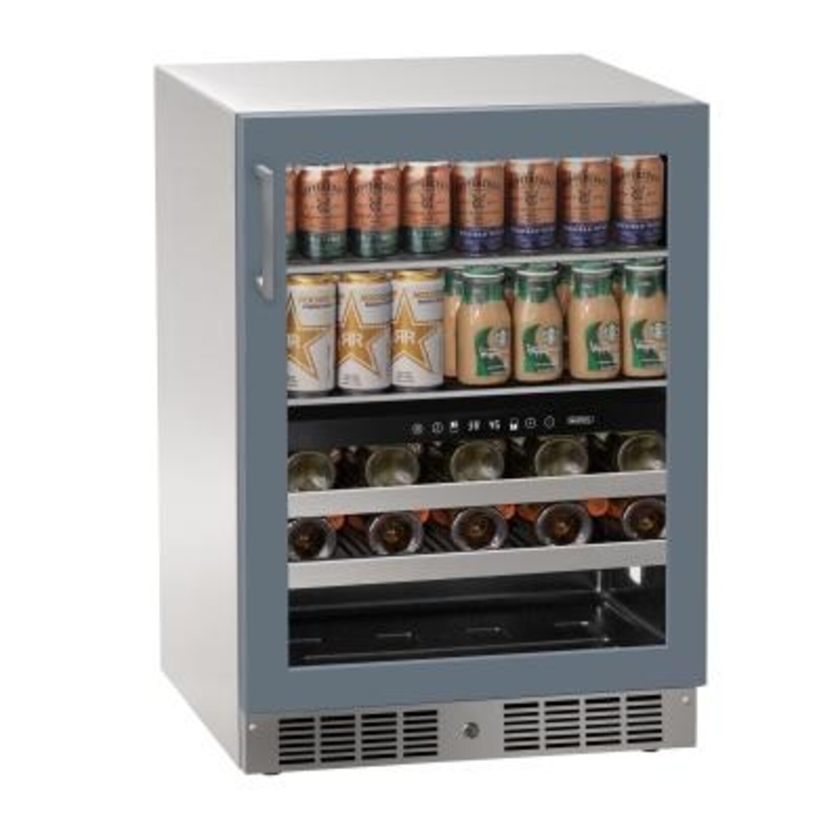 Marvel Marvel Essential Beverage Center 24" Dual-Zone Panel Ready Glass Rev Door with Lock 115V