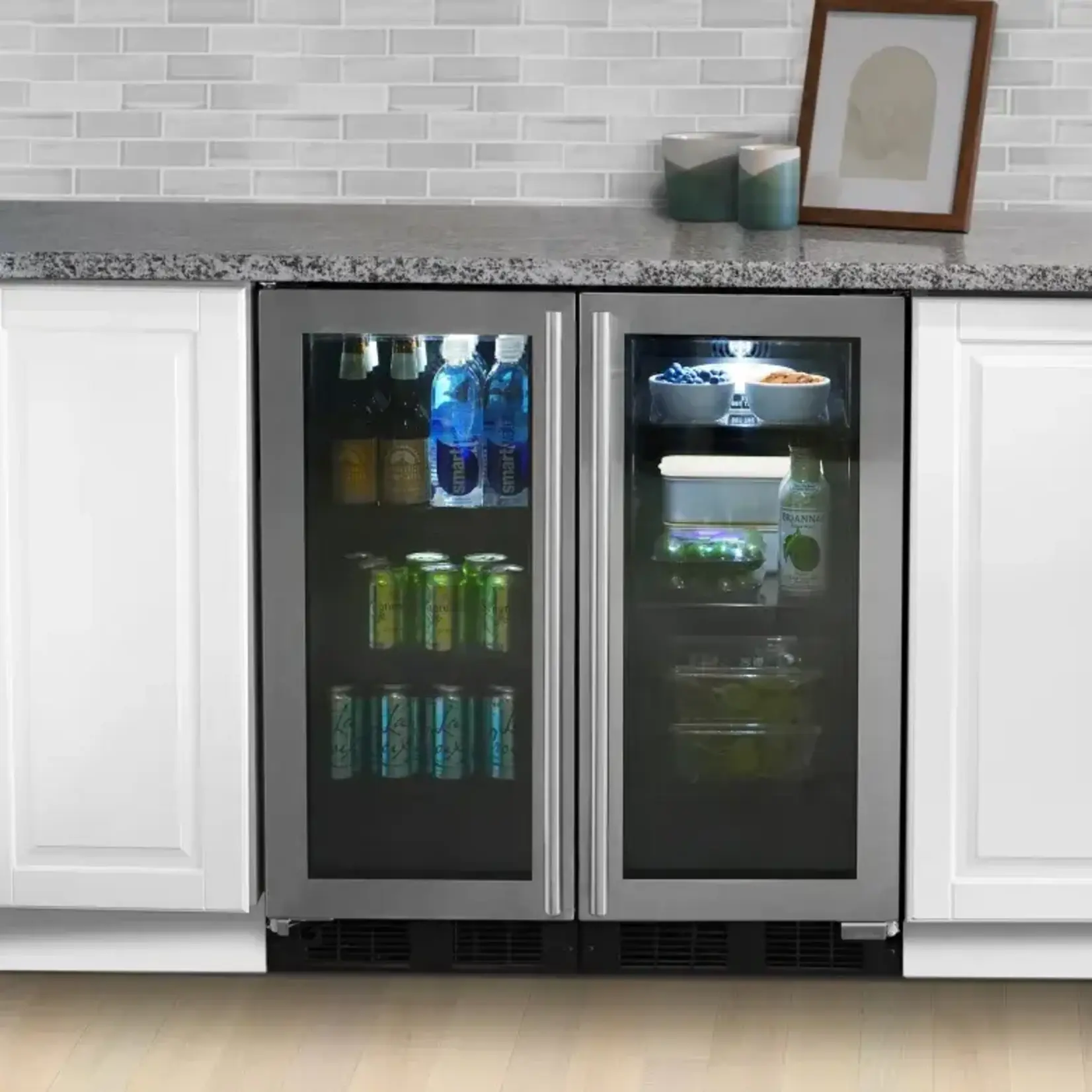 Marvel Indoor Classic 15" Beverage Center, SS Glass Rev Door