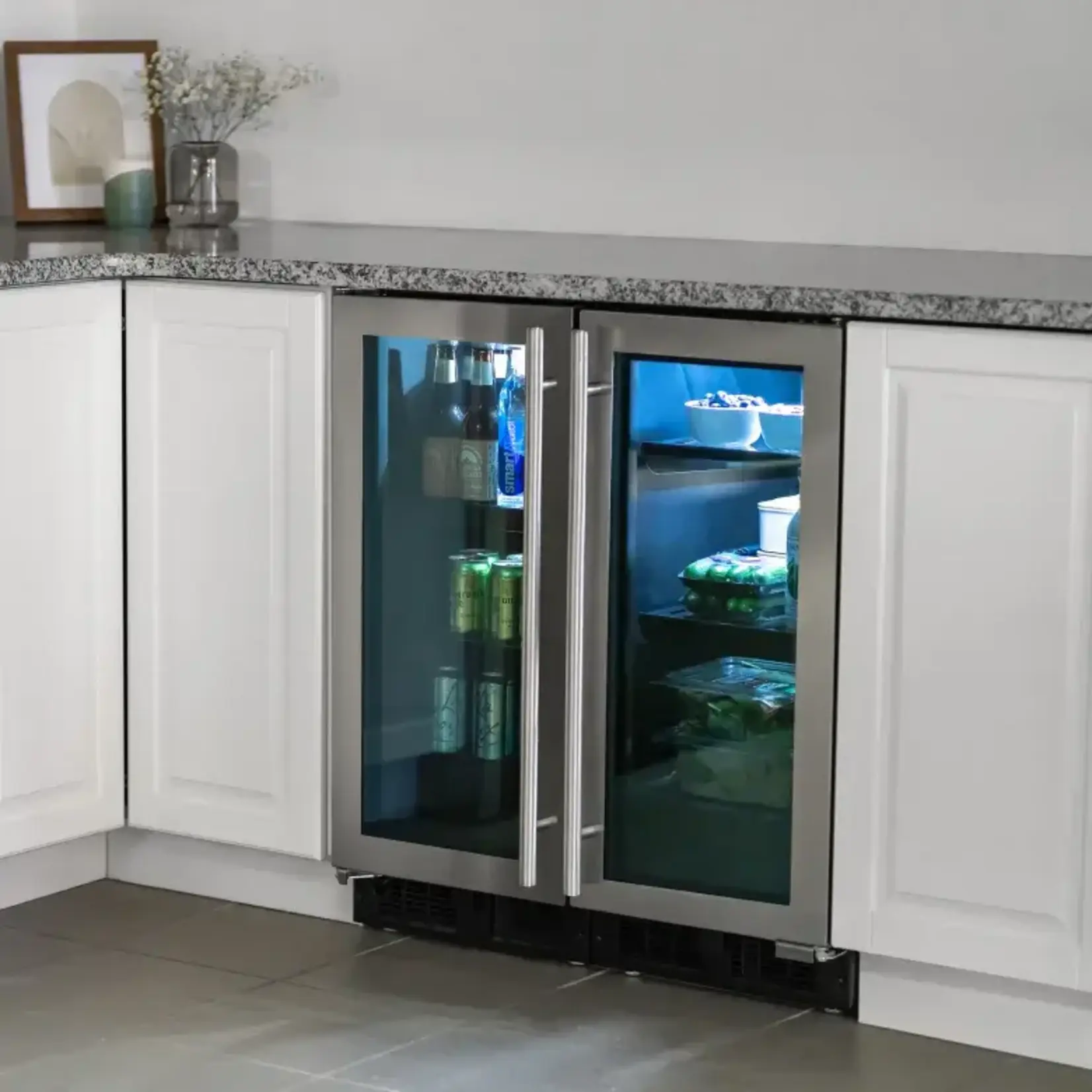 Marvel Indoor Classic 15" Beverage Center, SS Glass Rev Door