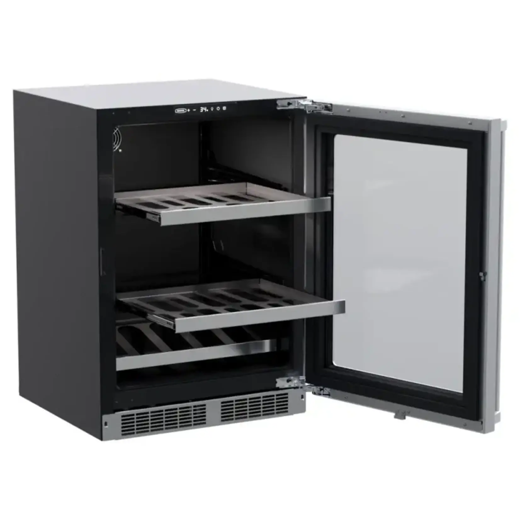 Marvel Indoor Professional 24" Beverage Center, SS Glass Rev Door w/ Lock