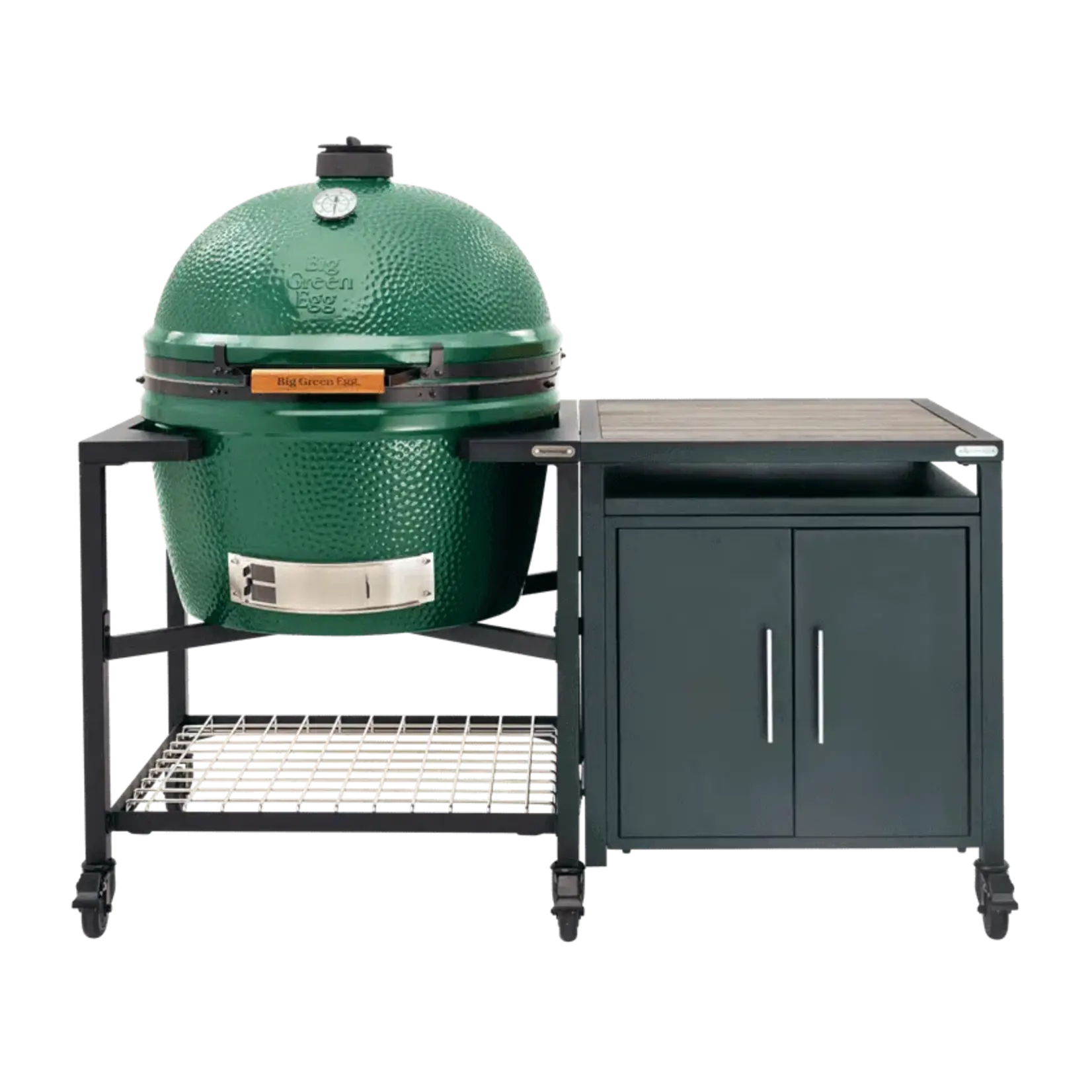 Big Green Egg BGE Modular Nest + Cabinet Package, Distressed Acacia - 2XL