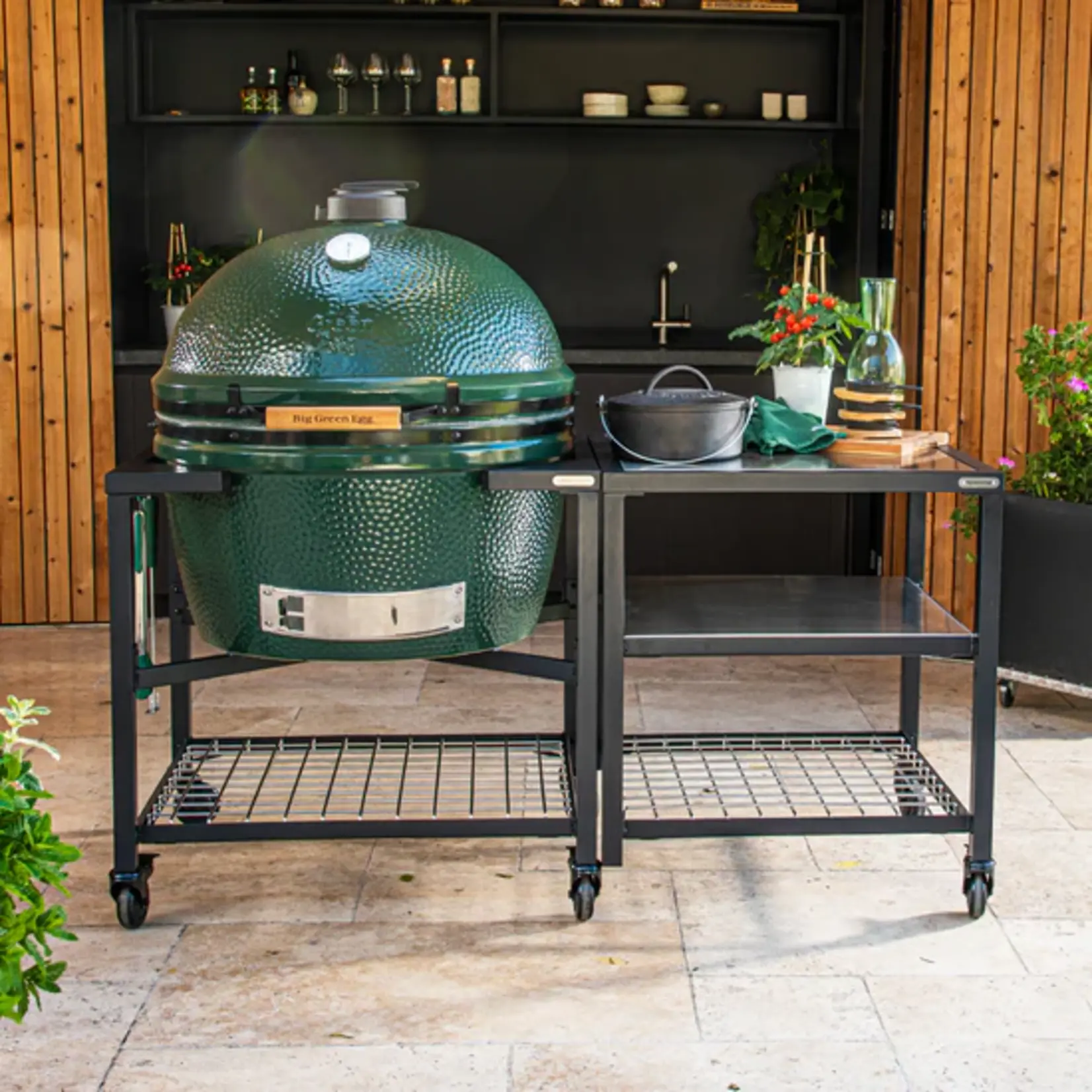 Big Green Egg BGE Modular Nest + Expansion Package, Stainless - 2XL