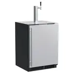 Marvel Indoor Classic 24" Kegerator, Single Beer & Beverage Tap, SS Solid Rev Door