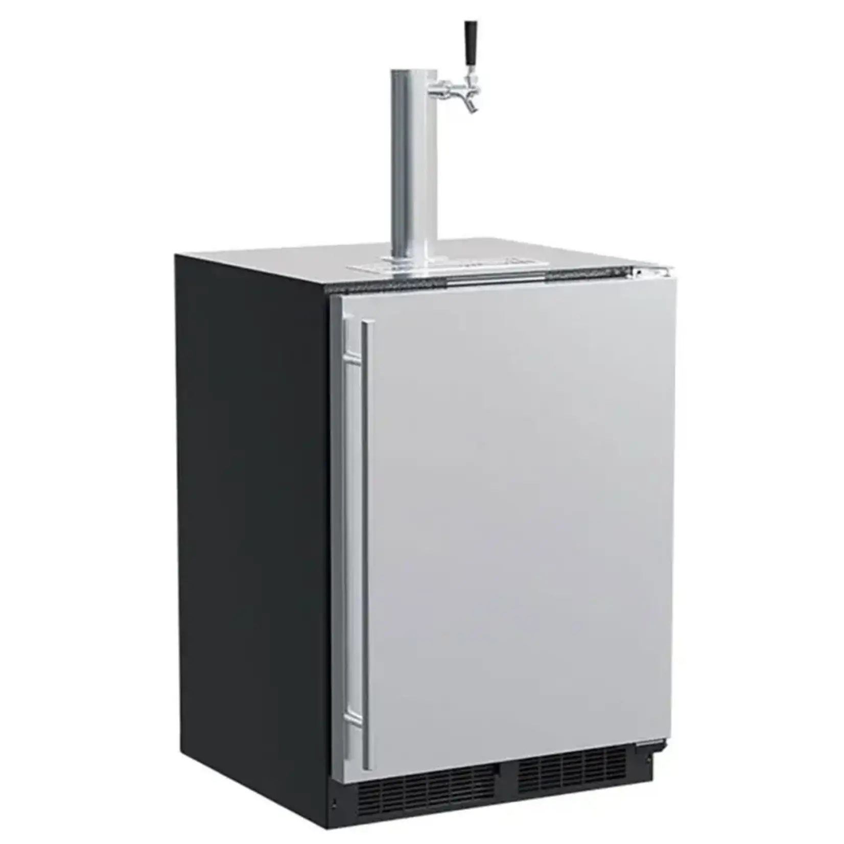 Marvel Indoor Classic 24" Kegerator, Single Beer & Beverage Tap, SS Solid Rev Door