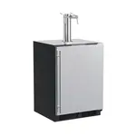 Marvel Indoor Classic 24" Kegerator, Twin Wine & Beverage Tap, SS Solid Rev Door