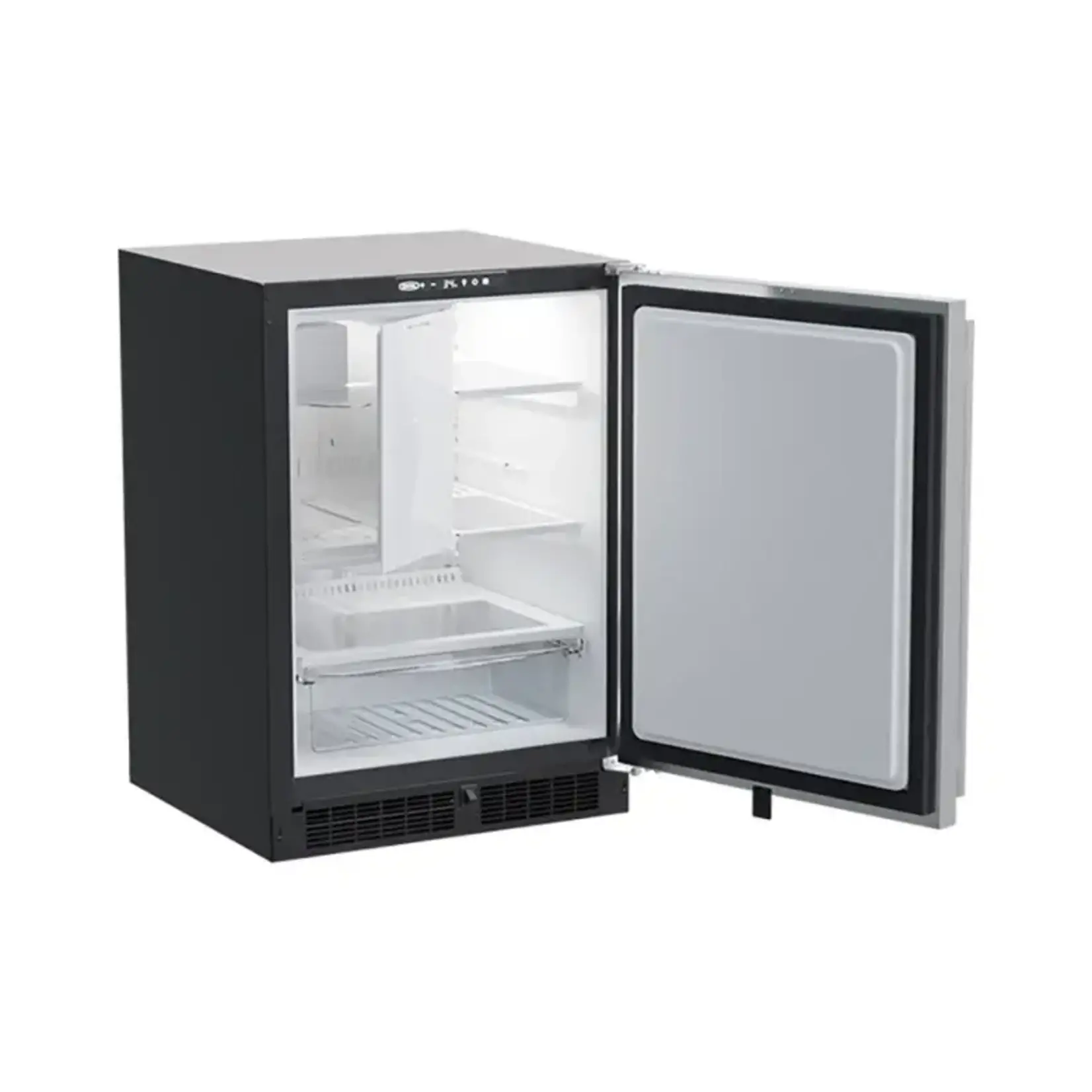 Marvel Indoor Classic 24" Refrigerator Freezer w/ Cresent Ice Maker, SS  Solid Rev Door