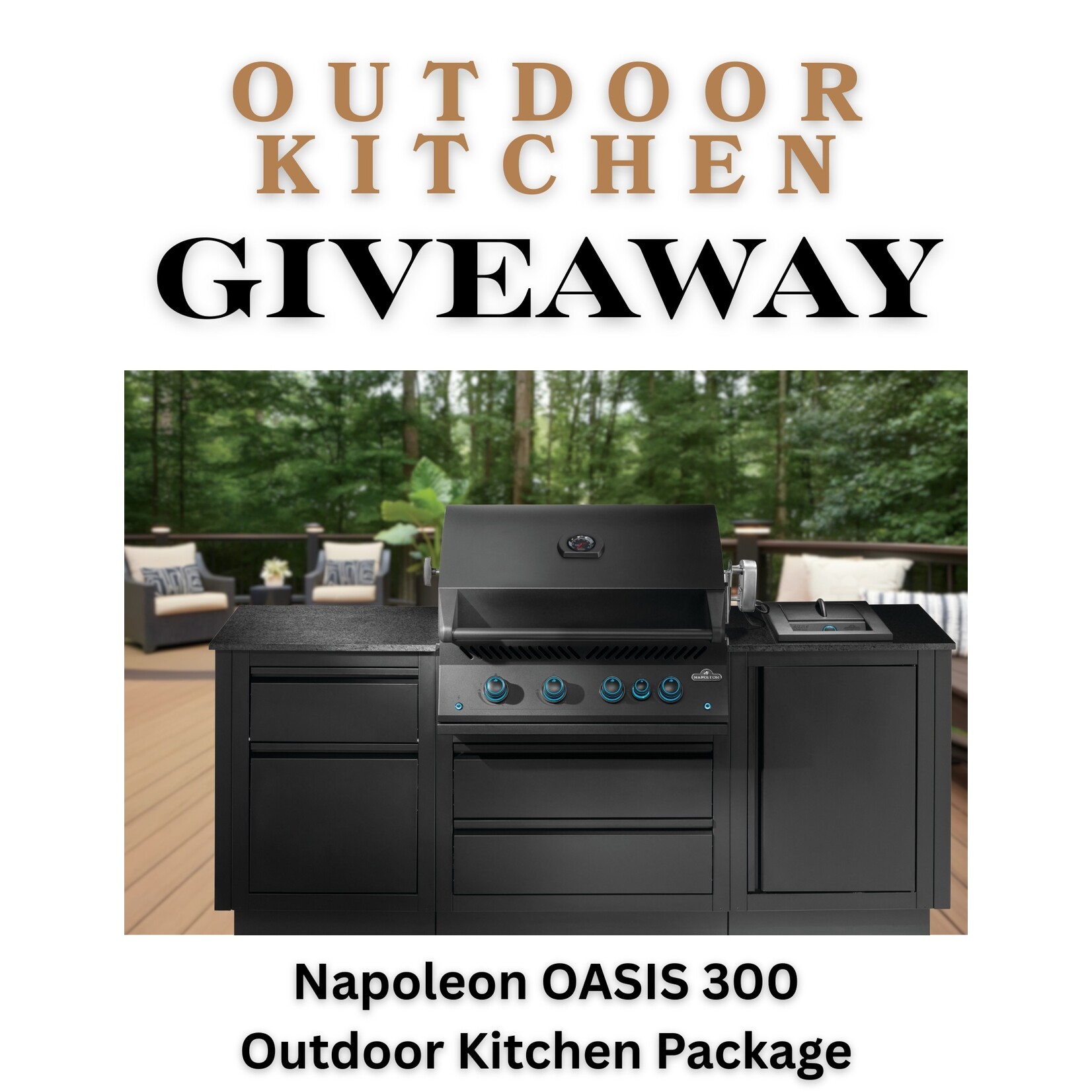 Napoleon Outdoor Kitchen Giveaway Benefitting Children's Charities