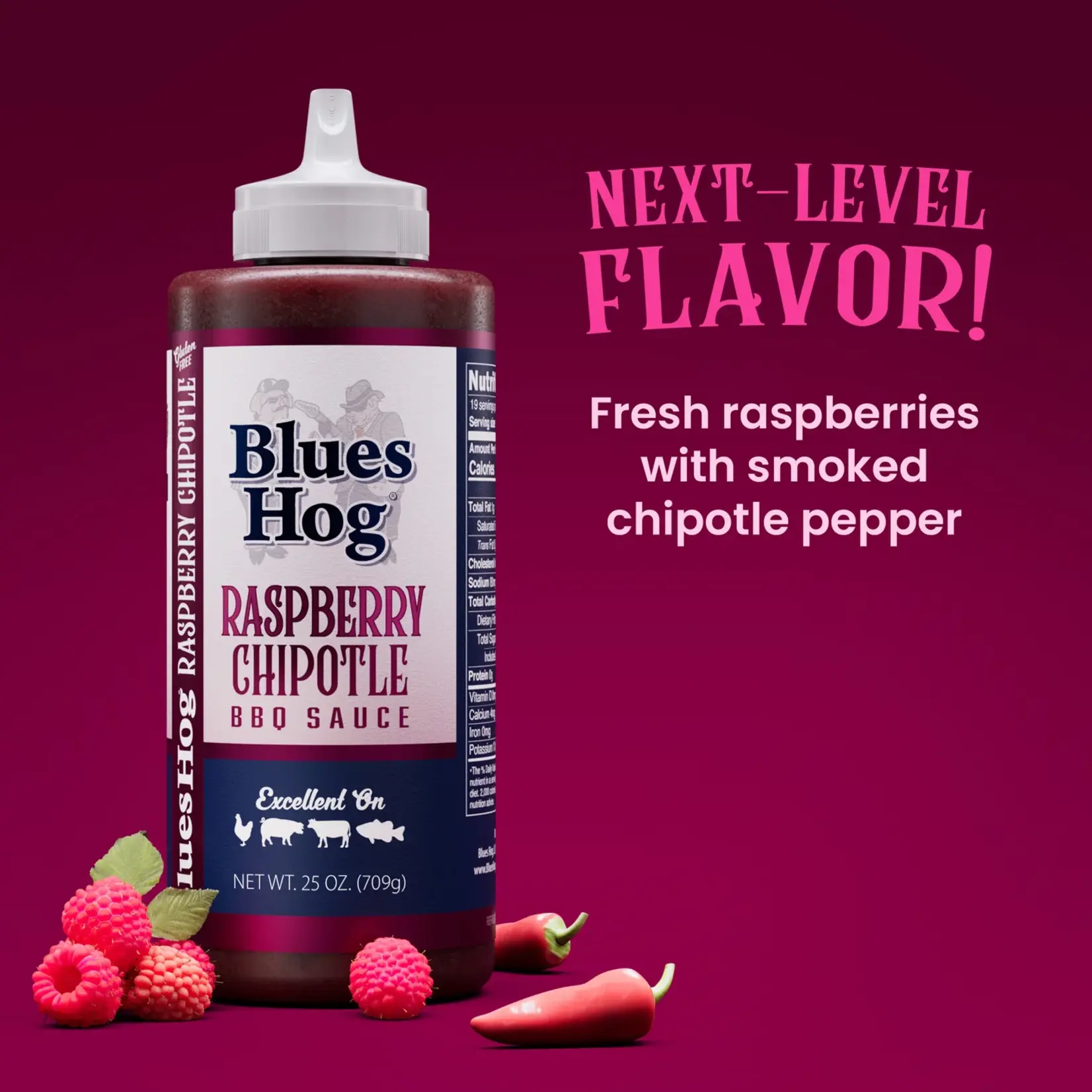 Blues Hog Blues Hog Raspberry Chipotle Barbecue Sauce 25oz