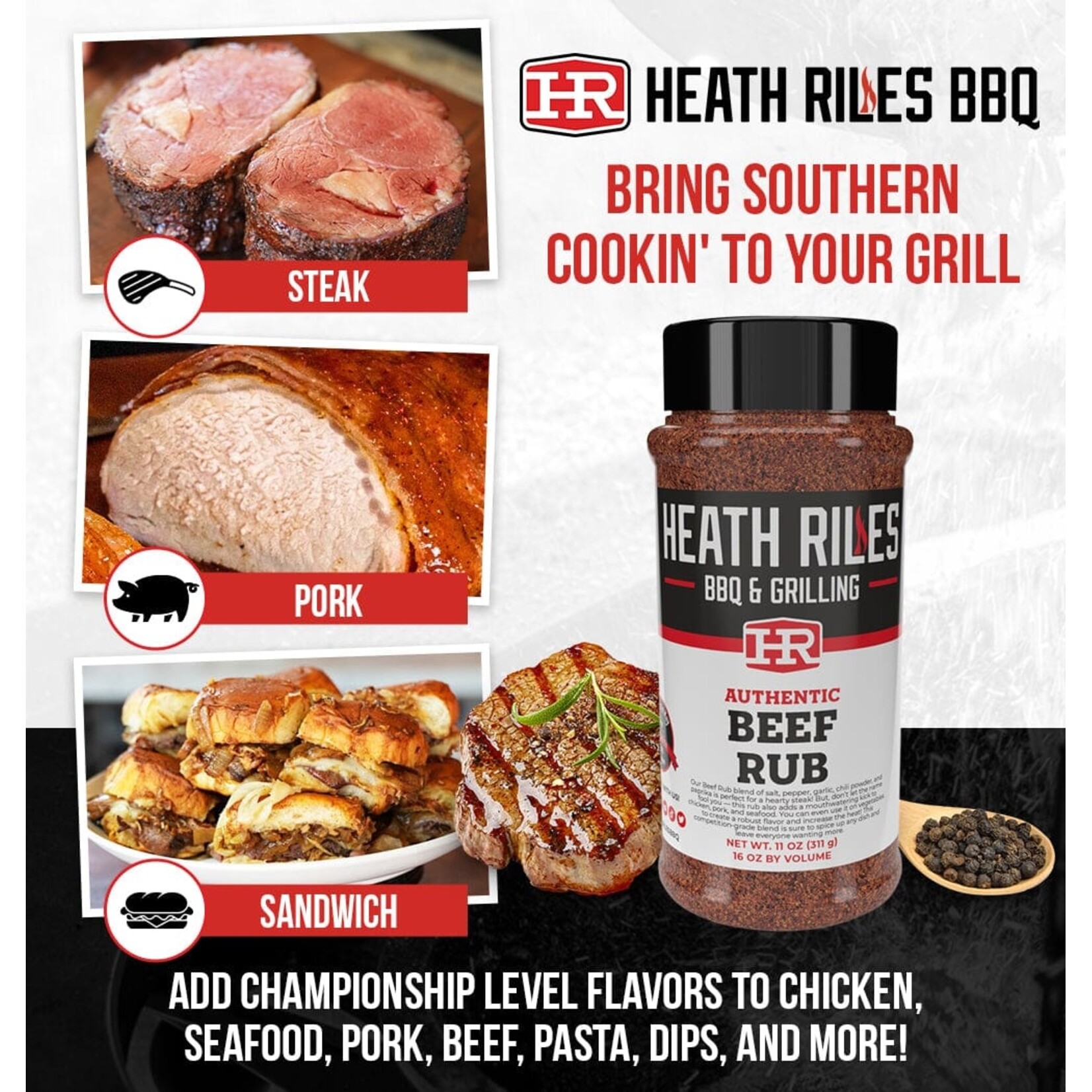 Heath Riles Heath Riles Beef Rub 11oz