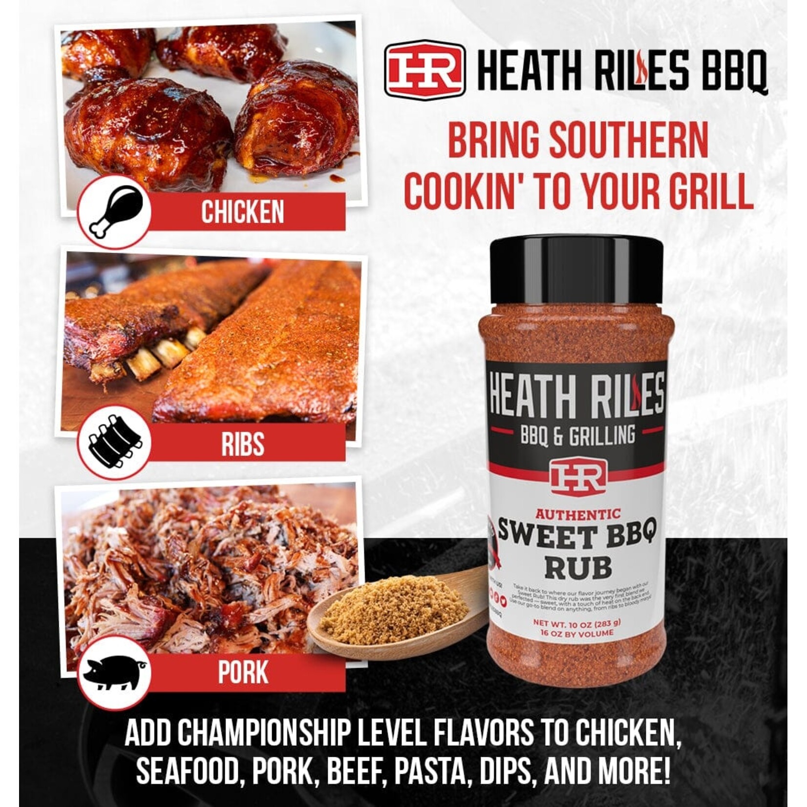 Heath Riles Heath Riles Sweet BBQ Rub 10oz.
