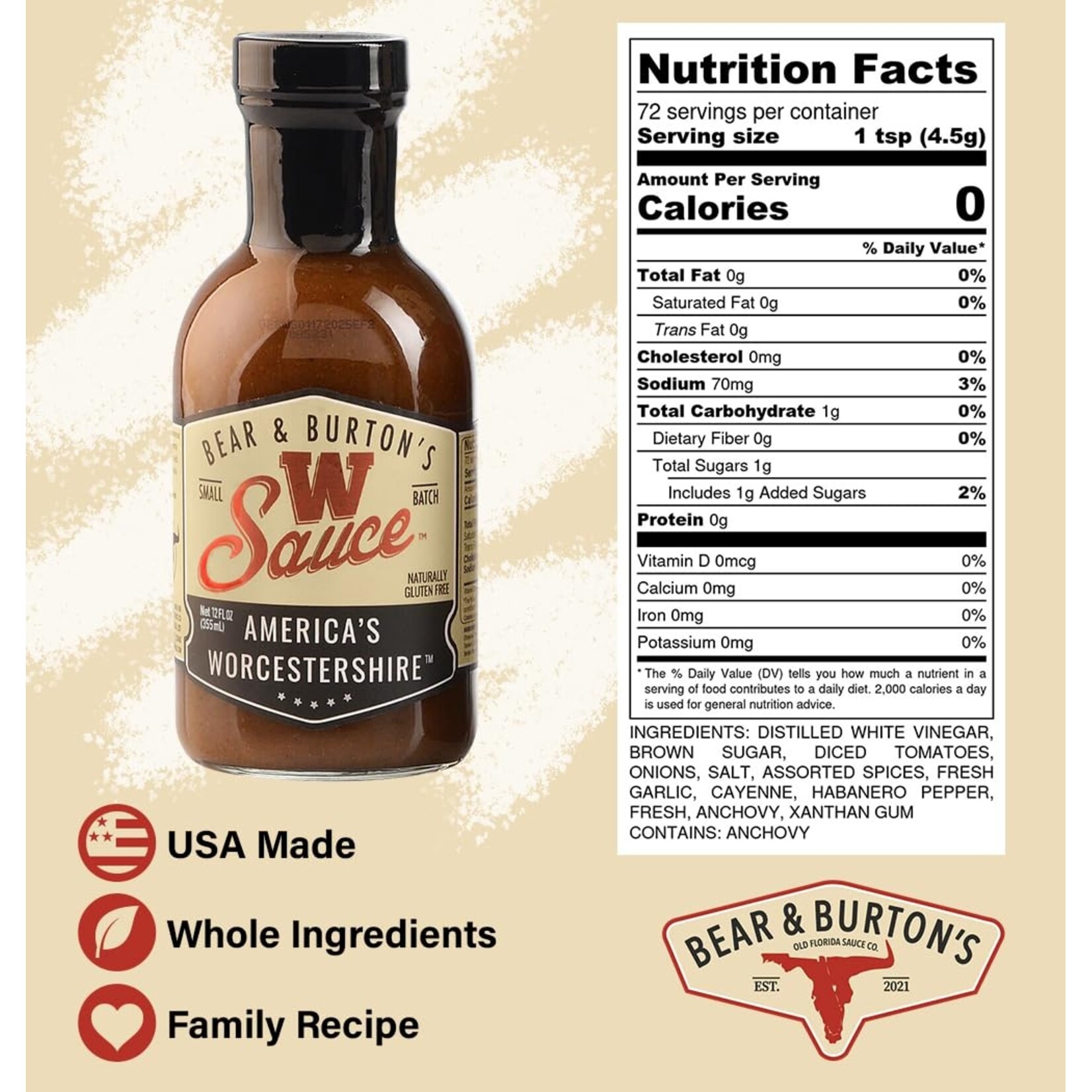 Bear & Burton's Bear & Burton's W Sauce America's Worcestershire 13oz