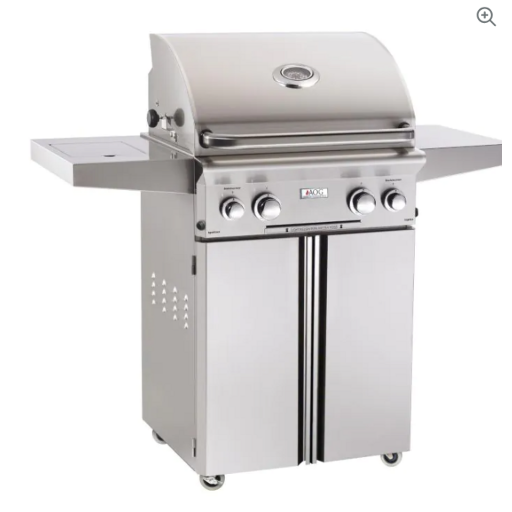 American Outdoor Grill AOG 24" T-Series Freestanding Cart Grill w/ Rotisserie & Side Burner