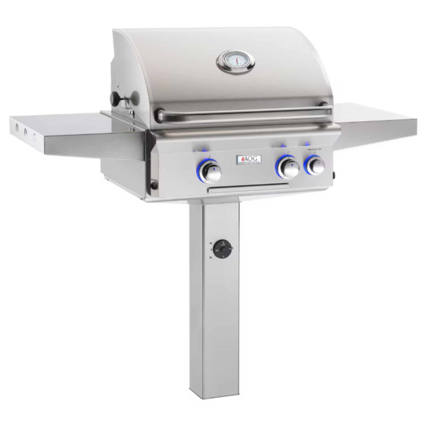 American Outdoor Grill AOG 24" L-Series In-Ground Post Grill w/ Rotisserie