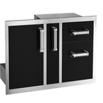 FireMagic FireMagic - Flush Mount Series-5 1Door/2 Drawer Combo w/ Platter Storage 18-1/2"H x 36-1/2"W X26"D - Black