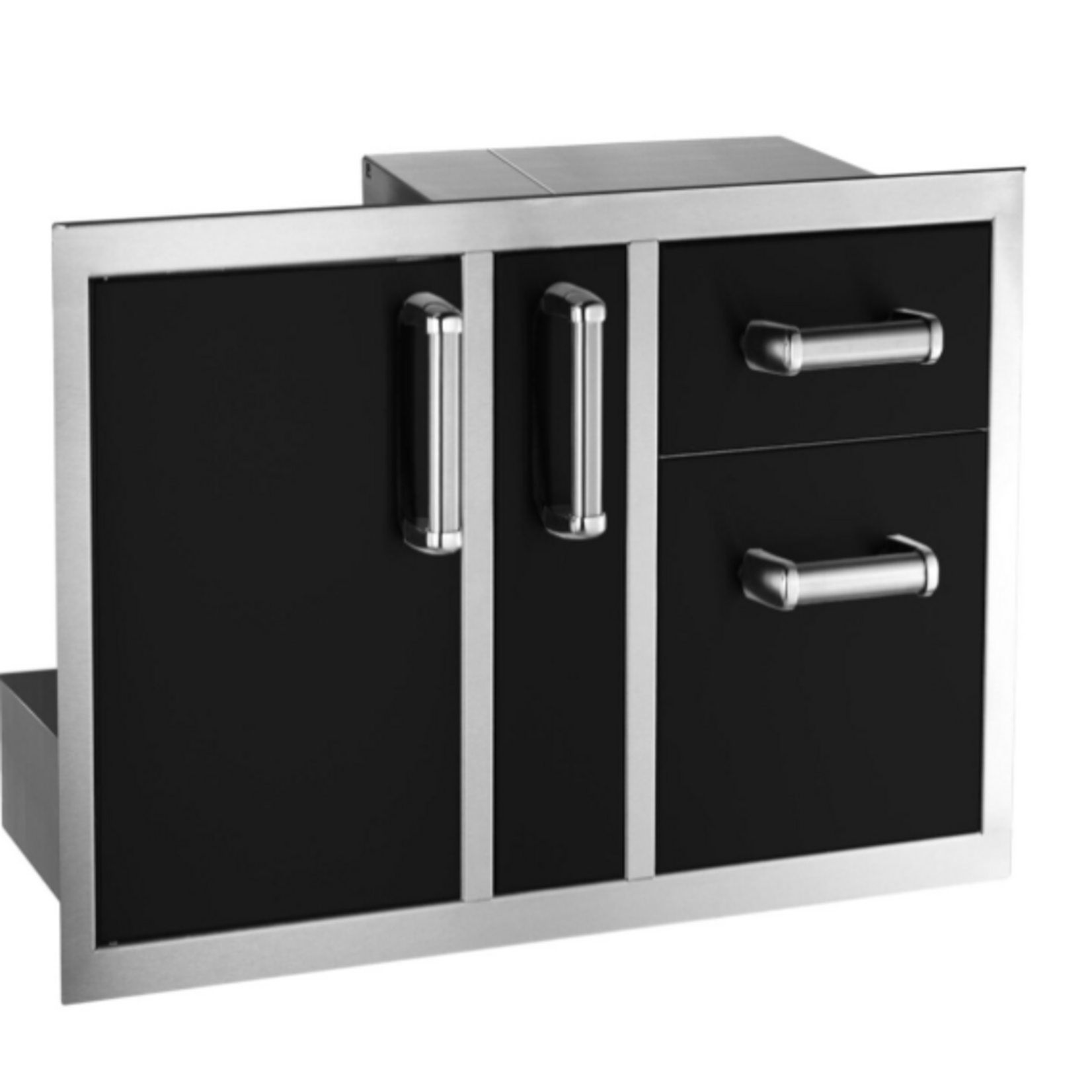 FireMagic FireMagic - Flush Mount Series-5 1Door/2 Drawer Combo w/ Platter Storage 18-1/2"H x 36-1/2"W X26"D - Black