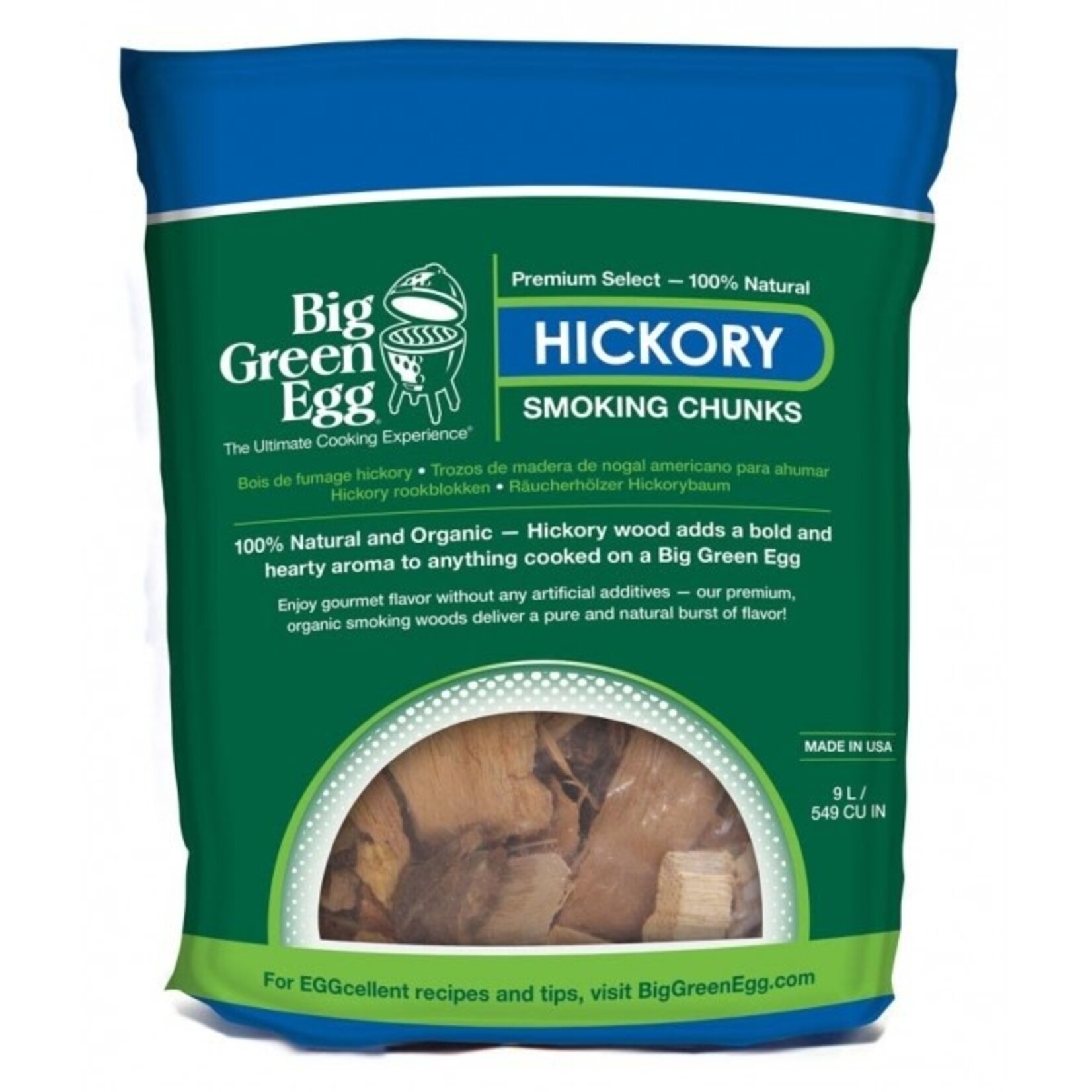Big Green Egg BGE Woods Chunks, Hickory