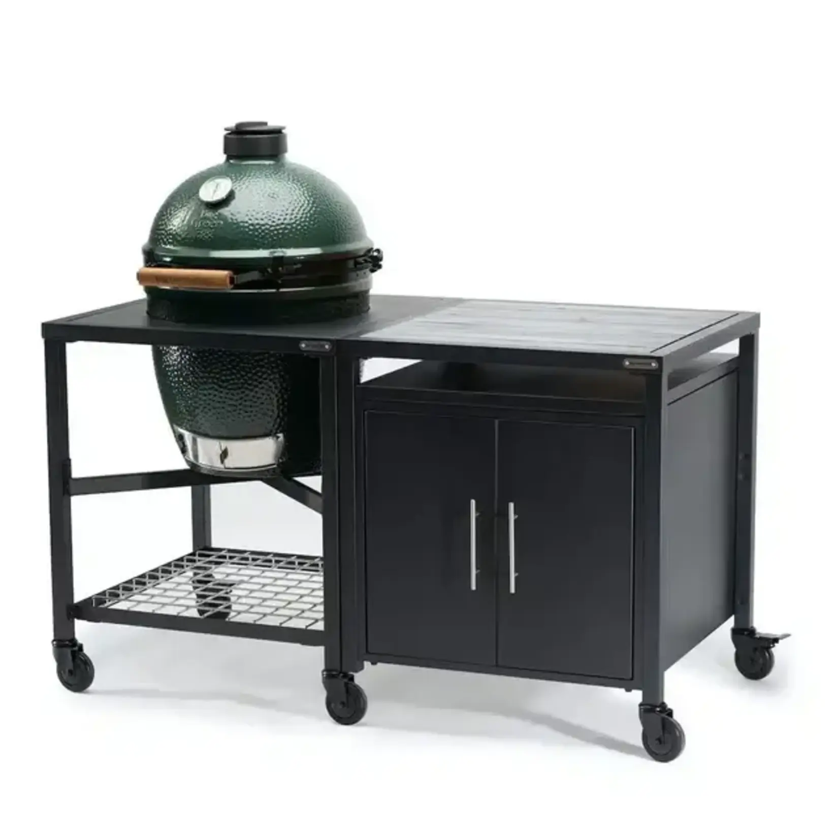 Big Green Egg BGE Modular Nest + Cabinet Package, Distressed Acacia - Large